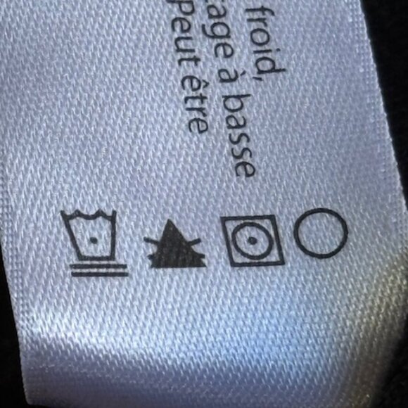 Eileen Fisher Black Slubby Organic Cotton Jersey Scoop Neck Hi Low Hem Med EUC - Picture 9 of 9